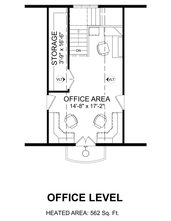 Upper Floorplan image of Utility Independence Control Center House Plan